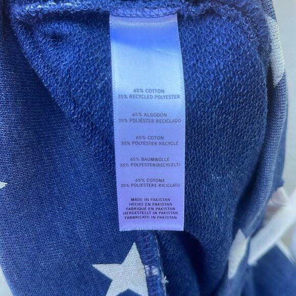 Blue cotton sweat shorts with stars size XL (NWOT) - Picture 3 of 7